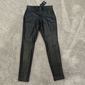 NWT Zippered Leather Leggings